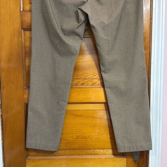 Zara Man Houndstooth Plaid Tan Brown Tapered Dress Pants Men’s US 32 - Picture 5 of 7